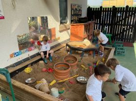 A whole new class settles into nursery. 