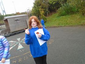 Lots of Fun outside doing our Maths