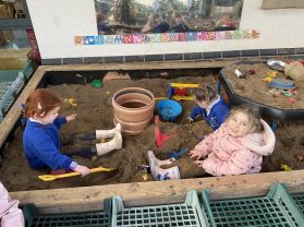 Nursery celebrates Outdoor Classroom Day. 